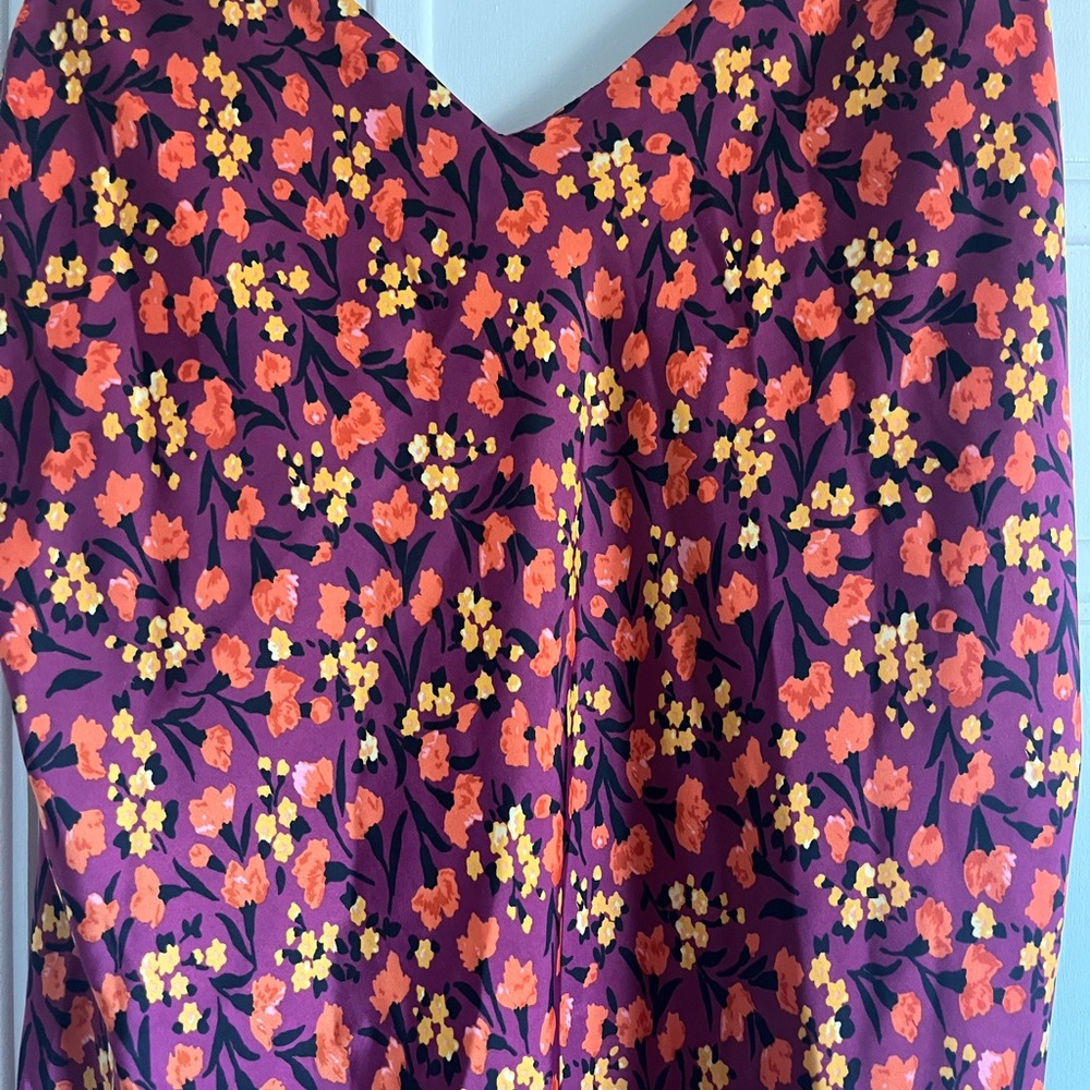 Zara Multicolor Floral Maxi Slip Dress